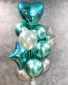 Фонтан из 15 шаров , цвета Тифани