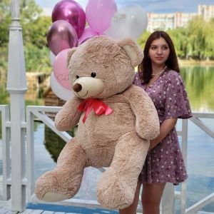 Медведь большой 120 см и 11 гелиевых шаров