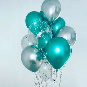 Фонтан из 13 шаров цвета тифани