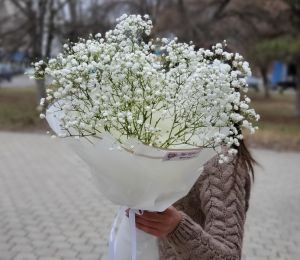 Букет из белой гипсофилы