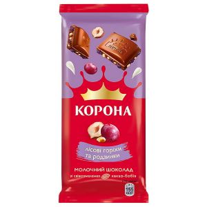 Шоколад корона с орехами и изюмом