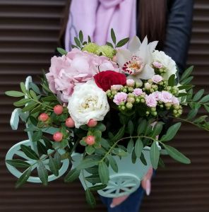 Цветочная компазиция - велосипед